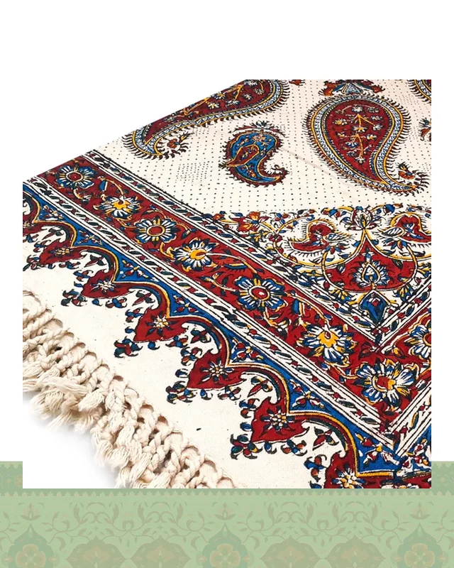 ارسال رومیزی قلمکار یک متری تک حاشیه به خارج ایران