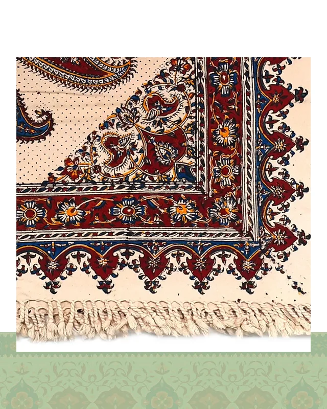 ارسالی مستقیم رومیزی قلمکار یک متری تک حاشیه از ایران