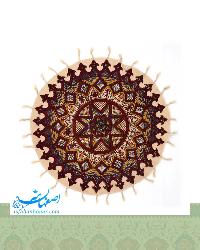 رومیزی پارچه ای گرد 40 سانتیمتری قلمکار در دیارلند