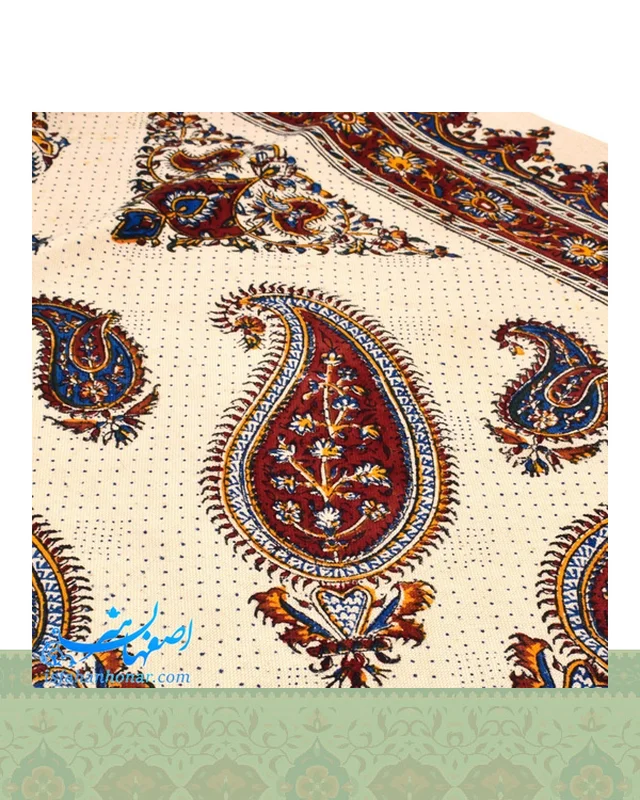 ارسالی مستقیم رومیزی قلمکار 100×150 سانتیمتری طرح ترنج از ایران