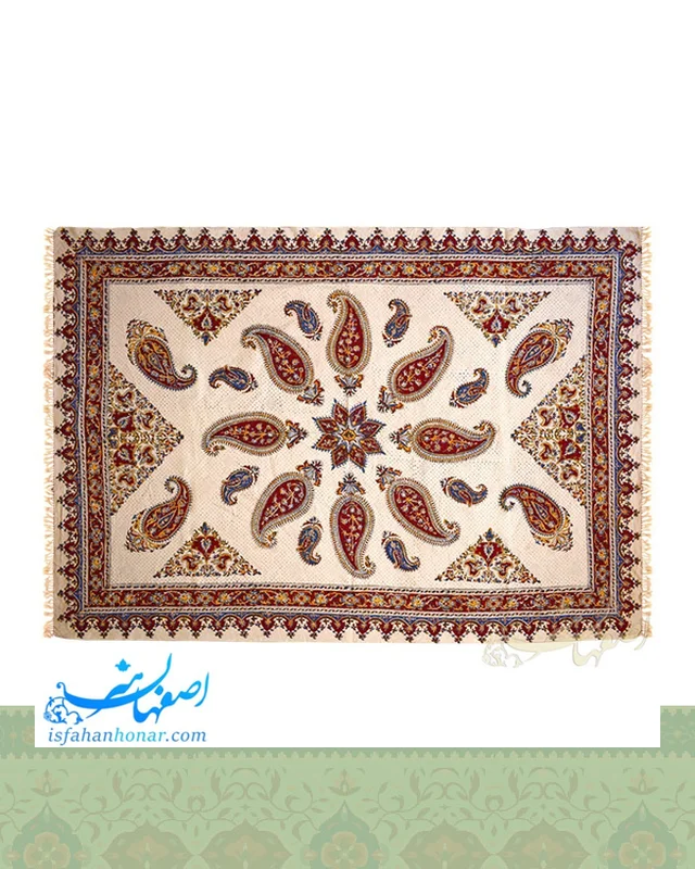 ارسال رومیزی قلمکار 100×150 سانتیمتری طرح ترنج به خارج ایران