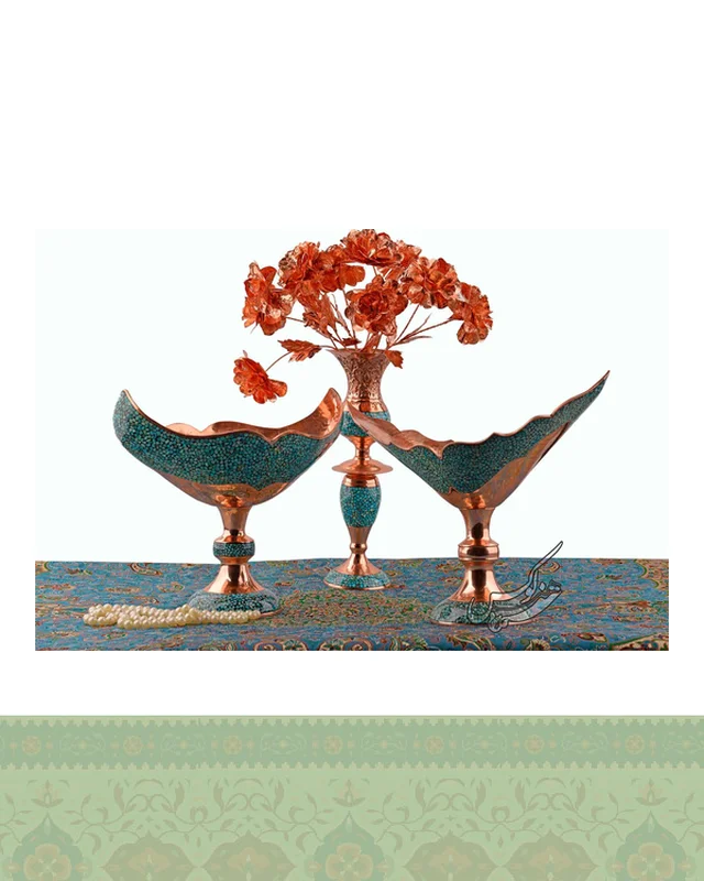 عکس کشکول فیروزه کوبی مسی اصفهان
