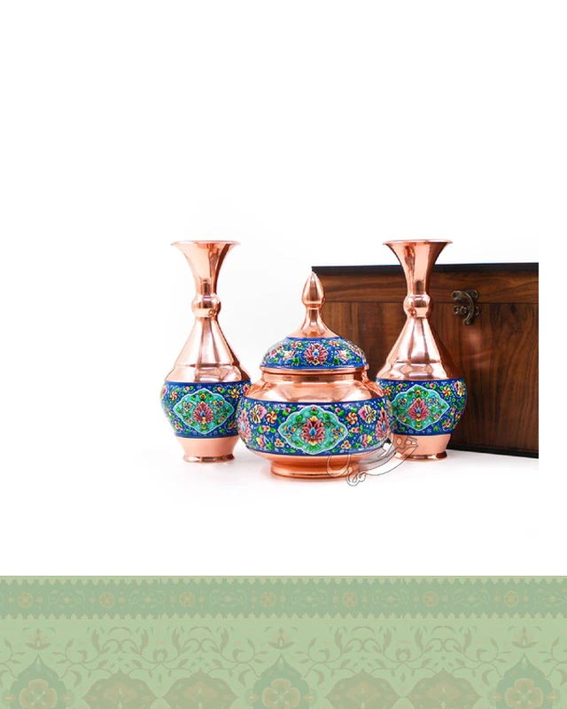 ست قندان و گلدان پرداز