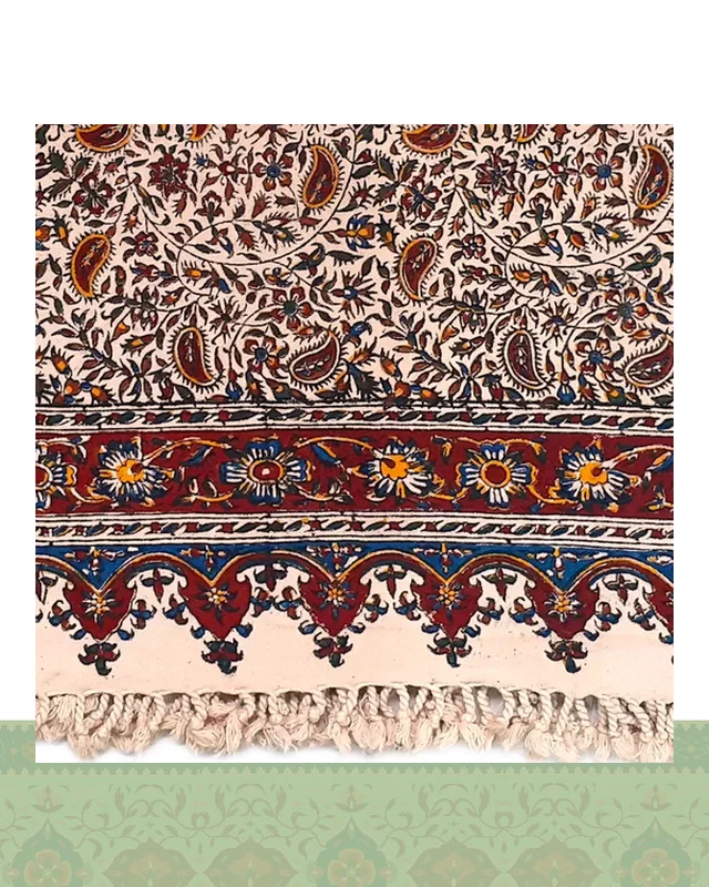 ارسالی مستقیم سفره قلمکار سنتی 100×150 سانتیمتری از ایران