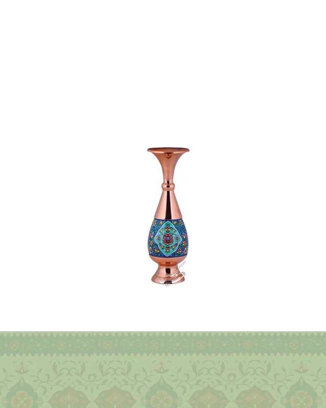 گلدان مس و پرداز صراحی 25 سانتی