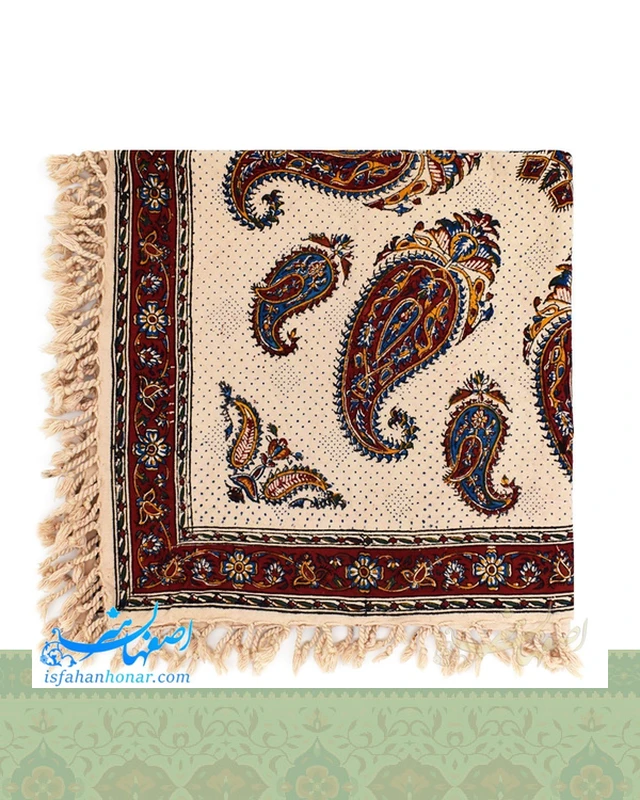 رومیزی قلمکار 80 سانتیمتری طرح بته جقه