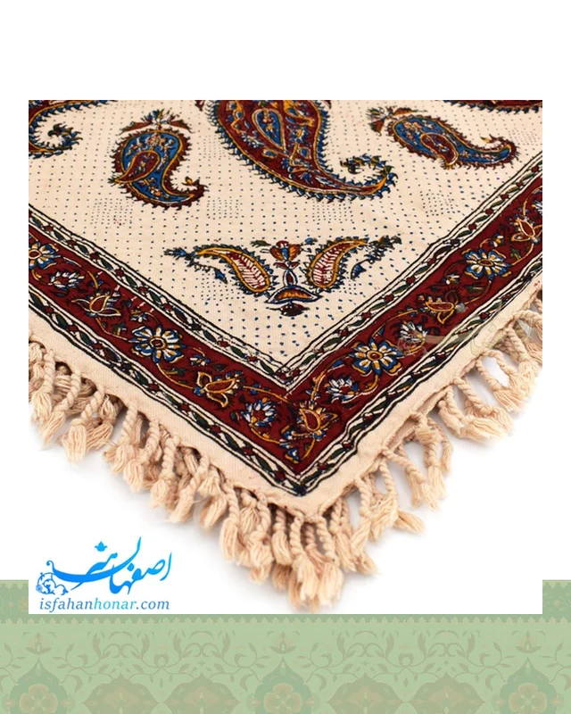 رومیزی قلمکار 80 سانتیمتری طرح بته جقه در دیارلند