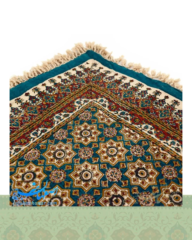 خرید رومیزی قلمکار فیروزه ای ابعاد 80×80 سانتیمتر در اروپا و آمریکا