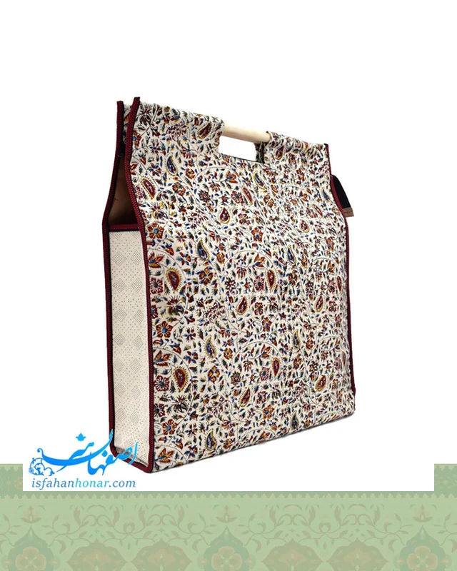 قیمت ساک کادویی پارچه ای 50 سانتیمتری دسته چوبی قلمکار در خارج ایران