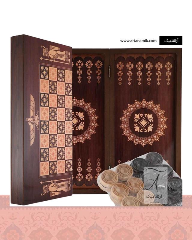 تخته نرد و شطرنج طرح پارسی
