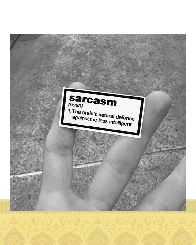 استيكر "sarcasm"
