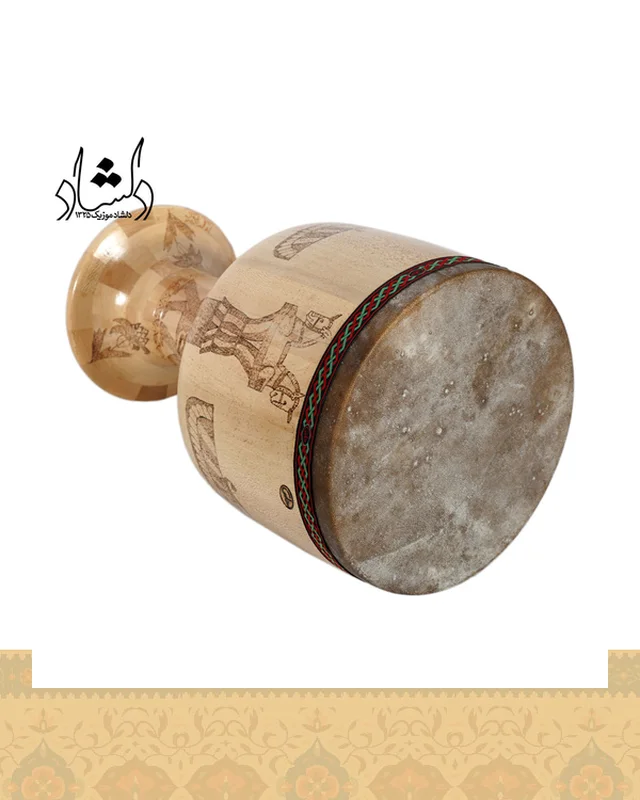 ارسال و فروش تنبک حلمی سوخته کاری دهانه 27 طرح 2 در خارج از کشور