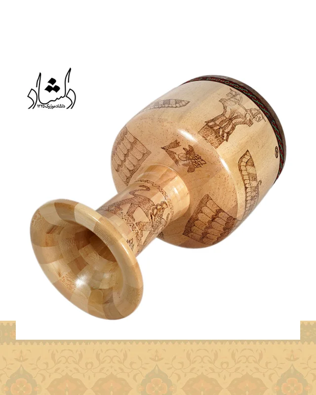 خرید تنبک حلمی سوخته کاری دهانه 27 طرح 2 در اروپا و آمریکا