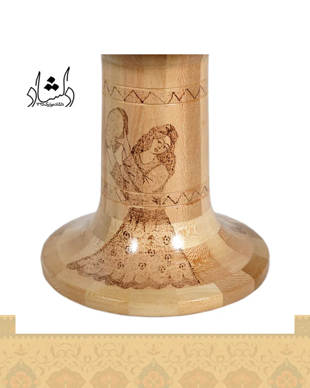 ارسالی مستقیم تنبک حلمی سوخته کاری دهانه 27 طرح 3 از ایران