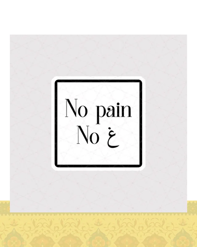 استیکر متن غین No Pain No  در دیارلند