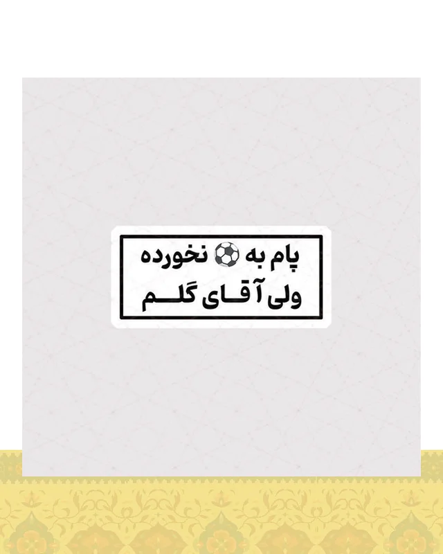 استیکر پام به توپ نخورده ولی آقای گلم  در دیارلند