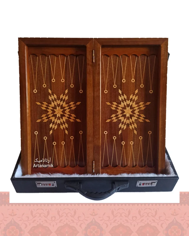 خرید تخته نرد منبت کاری شده طرح اسب مینیاتوری  در اروپا و آمریکا