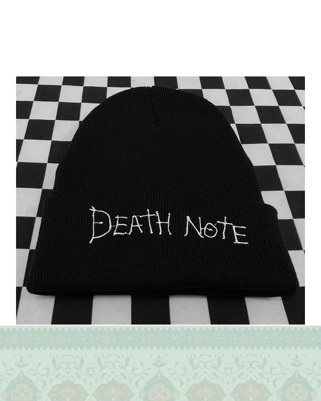 عکس كلاه گلدوزيdeath note مشكي