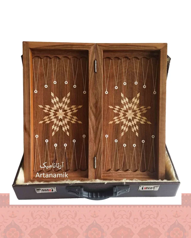 خرید تخته نرد منبت طرح سرستون هخامنشی  در اروپا و آمریکا