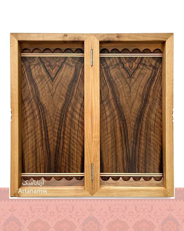خرید تخته نرد منبت کاری طرح اسکلت سرخپوست ۵۵ سانت  ارزی