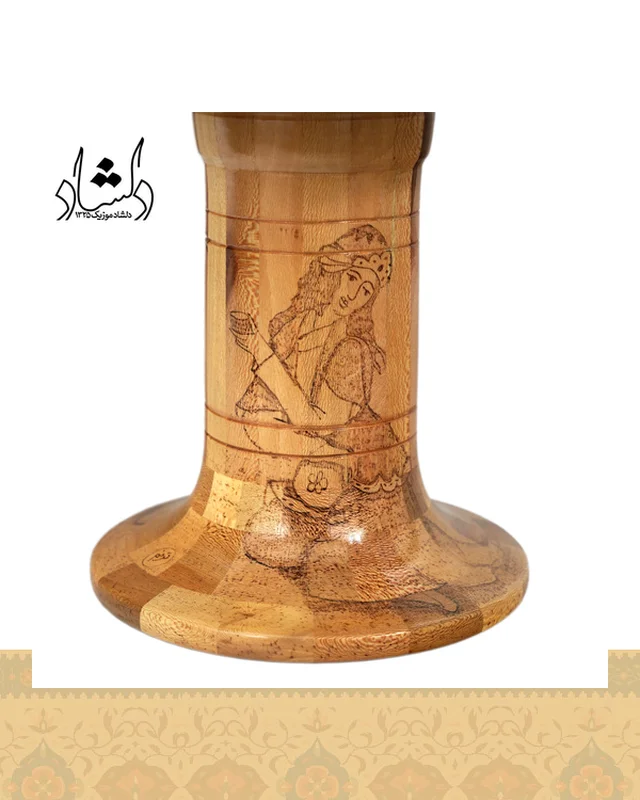 ارسالی مستقیم تنبک حلمی سوخته کاری دهانه 27 طرح 5 از ایران