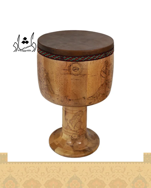 عکس تنبک حلمی سوخته کاری دهانه 27 طرح 5