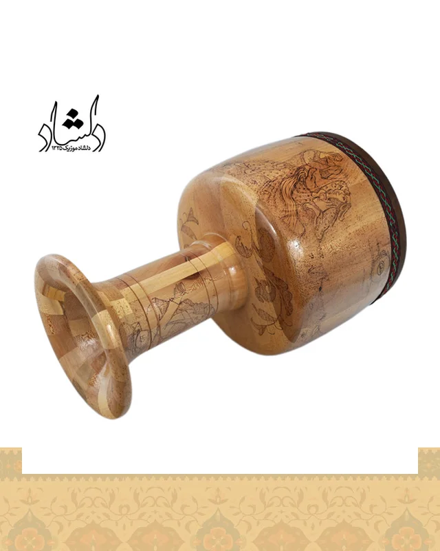 خرید تنبک حلمی سوخته کاری دهانه 27 طرح 5 در اروپا و آمریکا