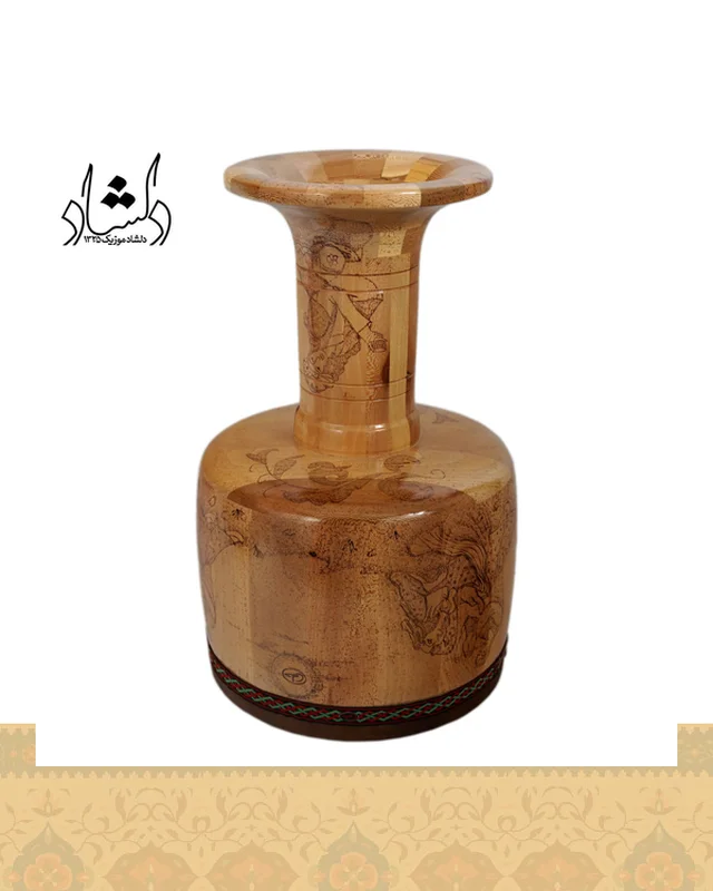 خرید تنبک حلمی سوخته کاری دهانه 27 طرح 5 از ایران