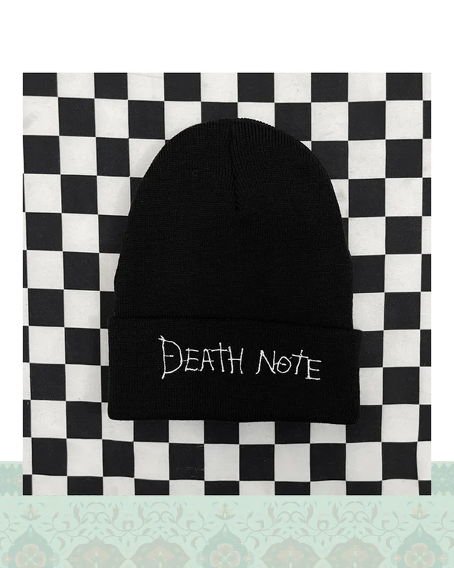 ارسال و فروش كلاه گلدوزيdeath note مشكي در خارج از کشور