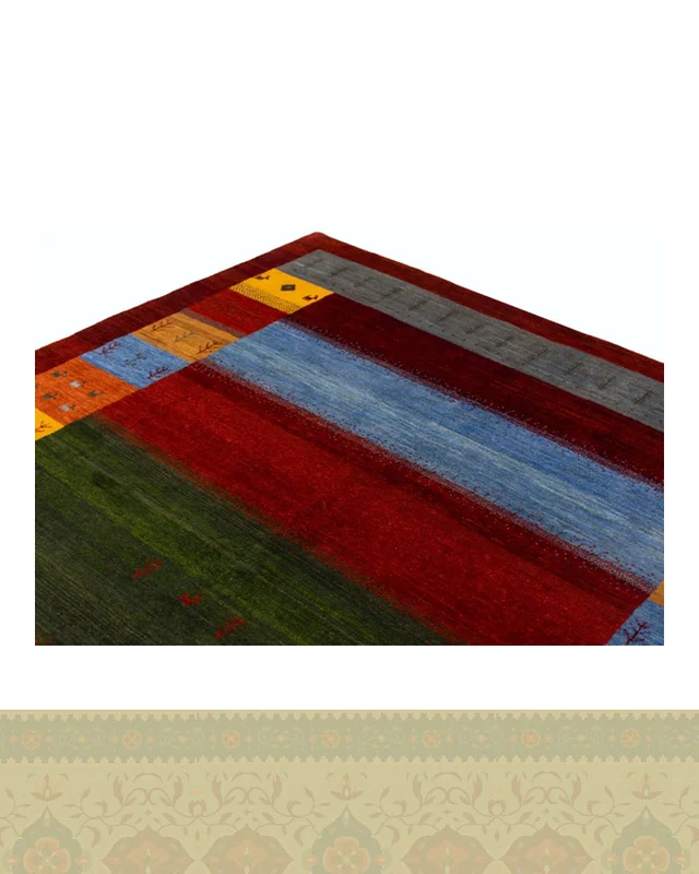 خرید گبه دستباف قشقایی شش متری رنگی کد 2357 (290 در 200) ارزی