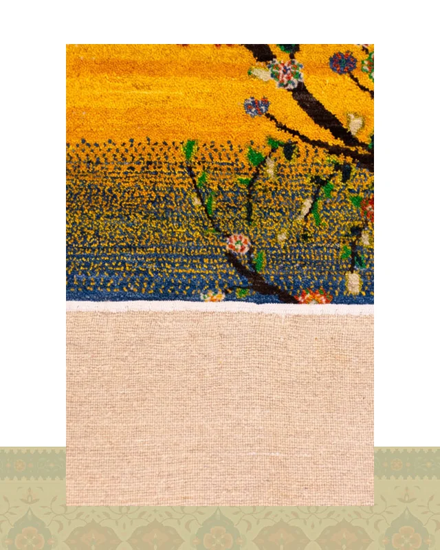 قیمت گبه دستباف قشقایی درخت زندگی سه متری کد 2592 (190 در 150) در اروپا و آمریکا