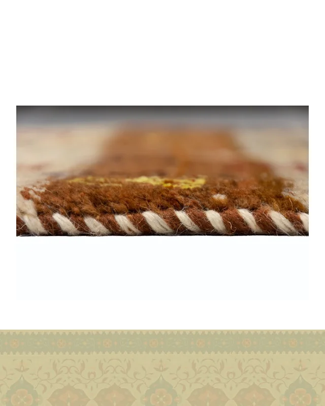 عکس گبه دستباف قشقایی راه راه اعلا  پادری کد 2425 (91 در 62)