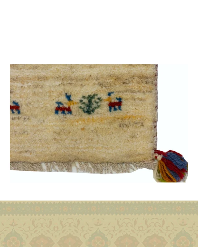 عکس گبه دستباف قشقایی خودرنگ کوچک کد 2349 (60 در 41)