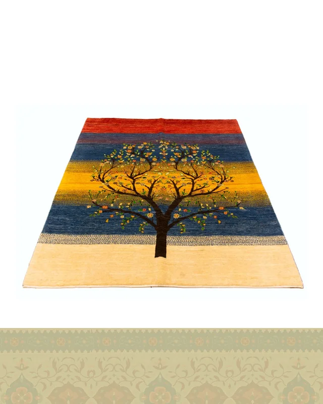 گبه دستباف قشقایی درخت زندگی سه متری کد 2592 (190 در 150) در دیارلند