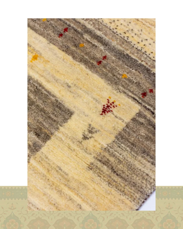 قیمت گبه دستباف قشقایی کرم طوسی چهار متری اعلا کد 2432 (237 در 165) در خارج ایران