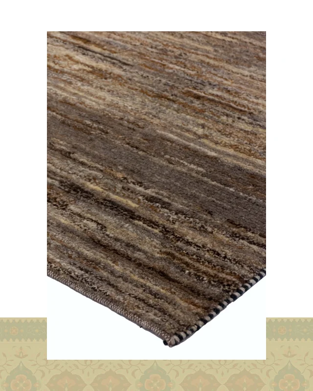 عکس گبه دستباف قشقایی چهار متری طوسی ساده مینیمال کد 2352 (237 در 166)