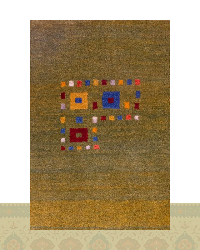 ارسال و فروش گبه دستباف قشقایی سبز پسته ای سه متری کد 2630 (194 در 147) در خارج از کشور