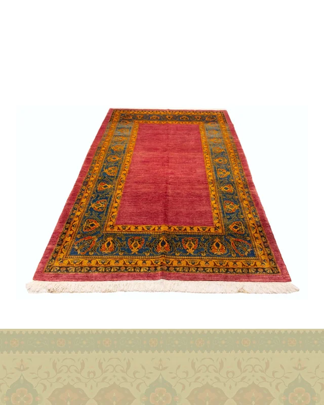 گبه دستباف قشقایی پرده ای چهار متری صورتی کد 2586 (250 در 167) در دیارلند