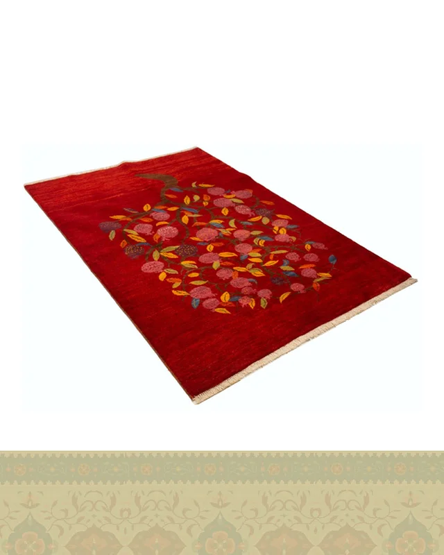 ارسال و فروش گبه دستباف قشقایی سه متری درخت انار کد 2340 (198 در 140) در خارج از کشور