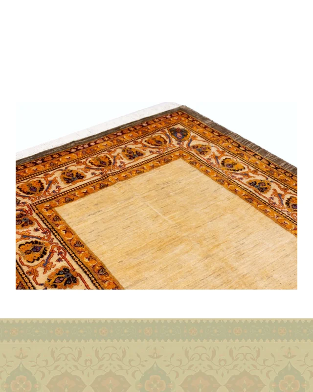خرید گبه دستباف قشقایی کف ساده کرم پرده ای کد 2585 (245 در 170) در اروپا و آمریکا