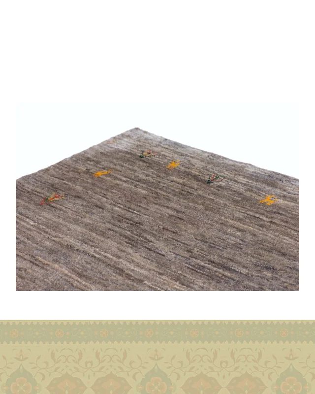 خرید گبه دستباف قشقایی خودرنگ قشقایی کرم طوسی کد 2428 (300 در 200) ارزی