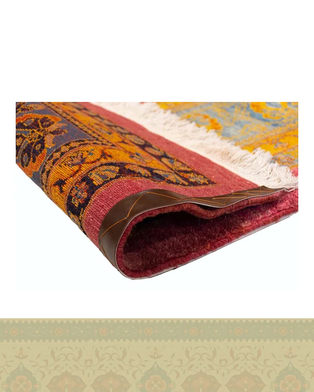 ارسالی مستقیم گبه دستباف قشقایی پرده ای چهار متری صورتی کد 2586 (250 در 167) از ایران