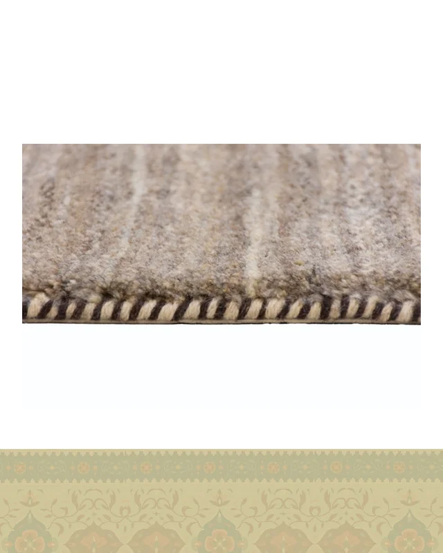 عکس گبه دستباف قشقایی خودرنگ طوسی مینیمال شش متری کد 2429 (293 در 200)