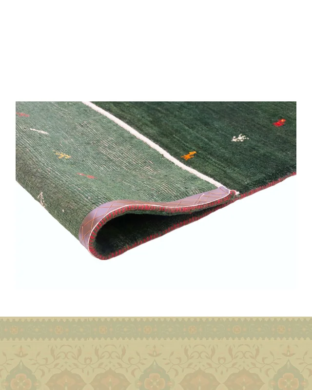 قیمت گبه دستباف قشقایی شش متری سبز کد 2453 (300 در 210) در خارج ایران