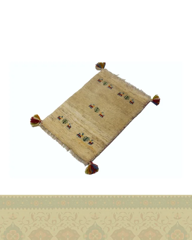 گبه دستباف قشقایی خودرنگ کوچک کد 2349 (60 در 41) در دیارلند