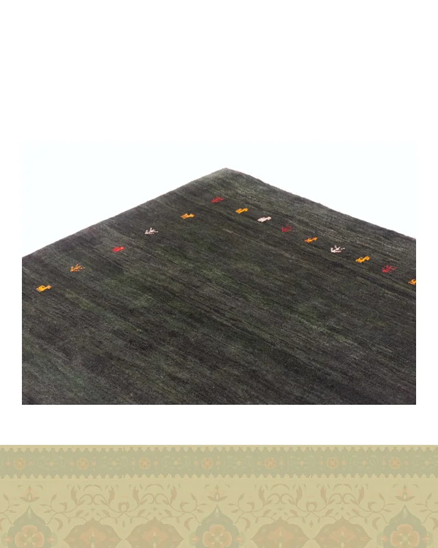عکس گبه دستباف قشقایی شش متری سبز کد 2453 (300 در 210)