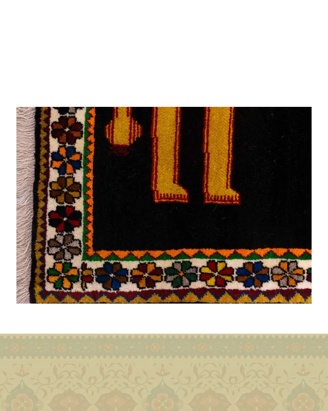 خرید گبه دستباف قشقایی شیر یک و نیم متری کد 2594 (155 در 109) در اروپا و آمریکا