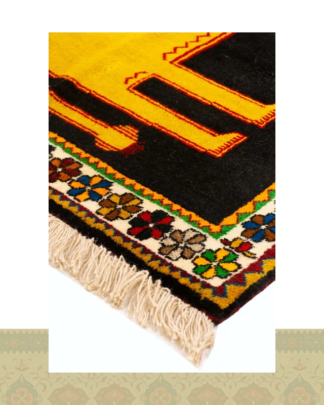 خرید گبه دستباف قشقایی شیر یک و نیم متری کد 2594 (155 در 109) از ایران