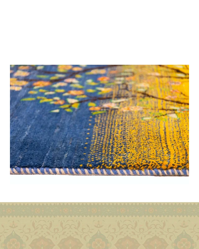 خرید گبه دستباف قشقایی درخت زندگی سه متری کد 2592 (190 در 150) ارزی