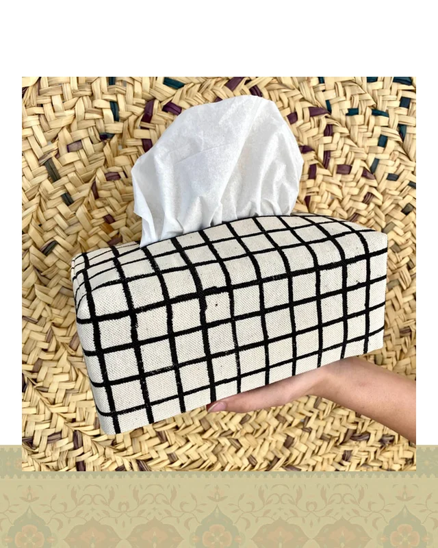 عکس جای دستمال کاغذی طرح چهارخونه